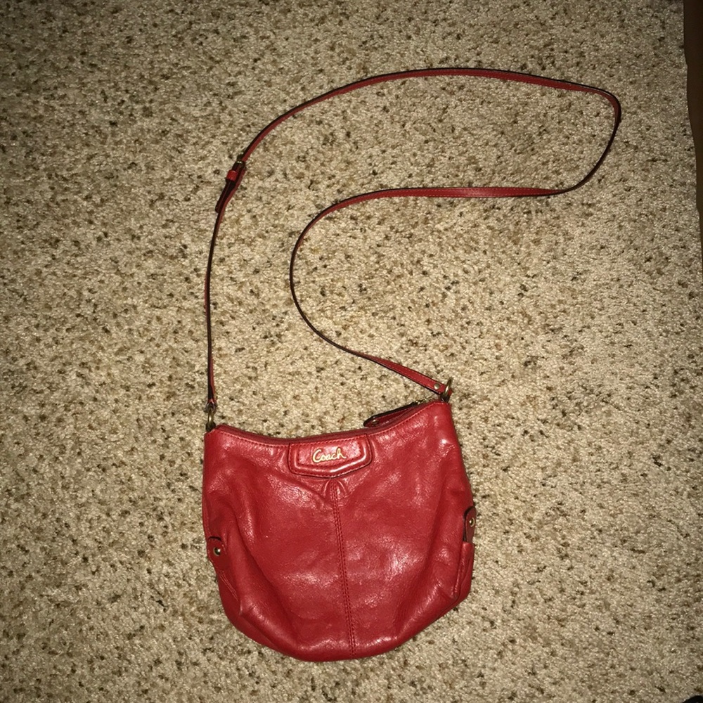 COACH Red Leather Crossbody